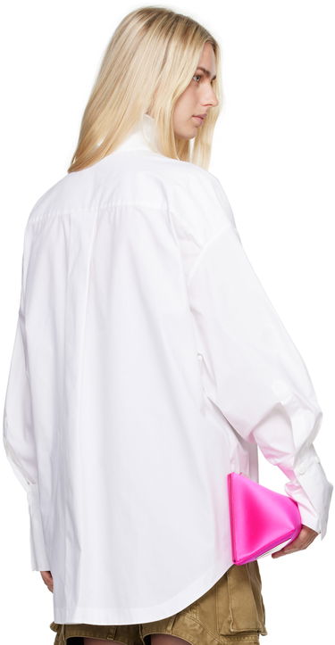 Skjorta The Attico The Attico Diana Asymmetric Shirt Vit | 227WCH04 C052, 2