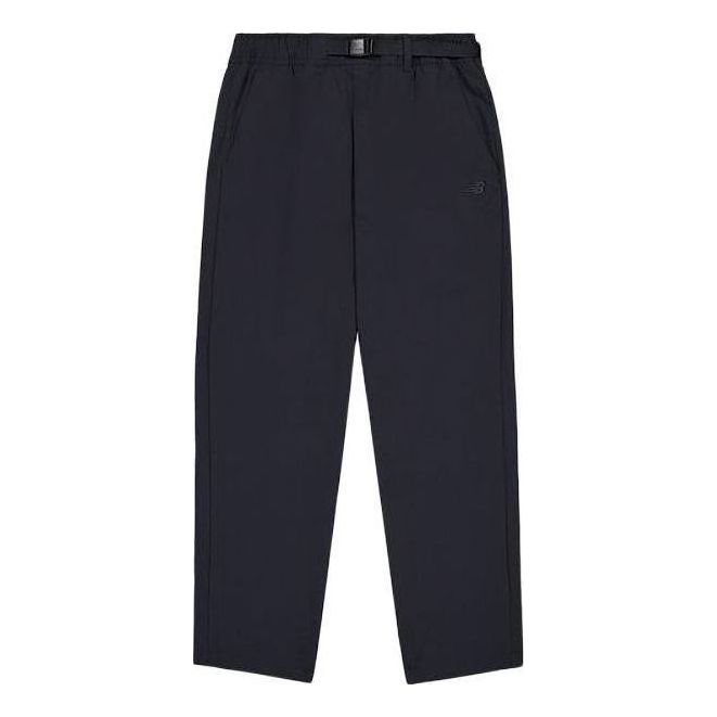 Byxor New Balance Woven Logo Pants Mörkblå | AMP42311-BK