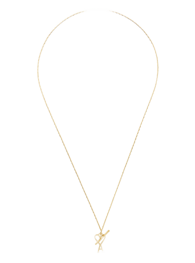 Halsband AMI Chain Necklace Beige | UJW916.361