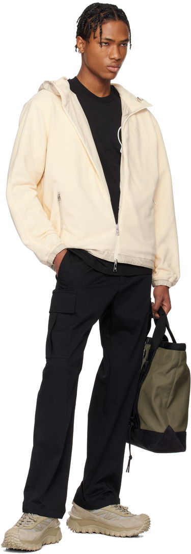 Sweatshirt Moncler Moncler Fleece Zip-Up Reversible Hoodie Beige | K10918G0002180093, 4