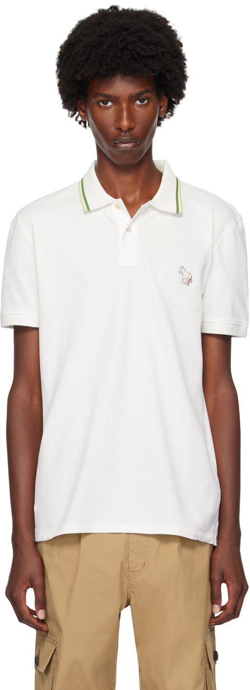 Polotröja Paul Smith PS Paul Smith Zebra Polo Vit | M2R-151LE-N21511-02A