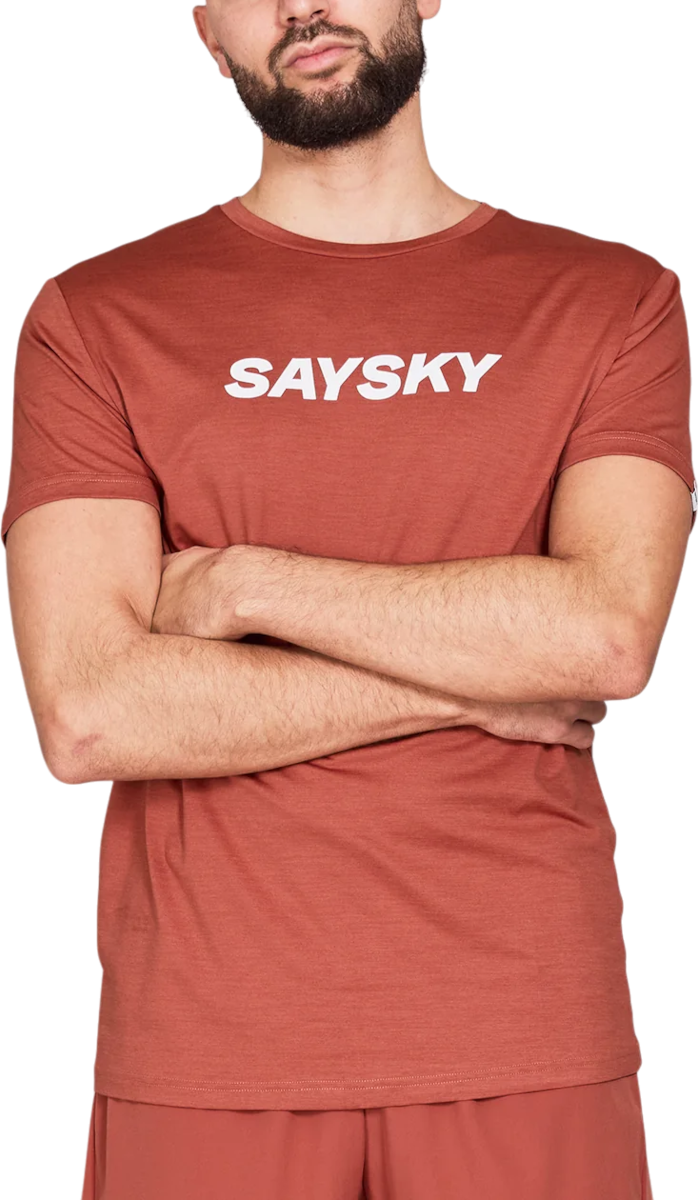 T-shirt Saysky Saysky Pace Logo T-Shirt Röd | nmrss20c5006