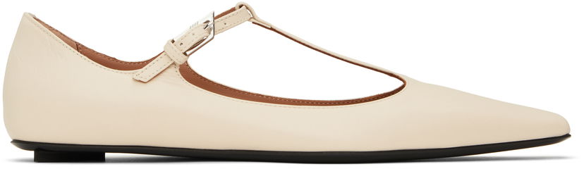 Kläder The Attico Attico Juno Ballerina Flats Beige | 250WSH00858 LBT116AA