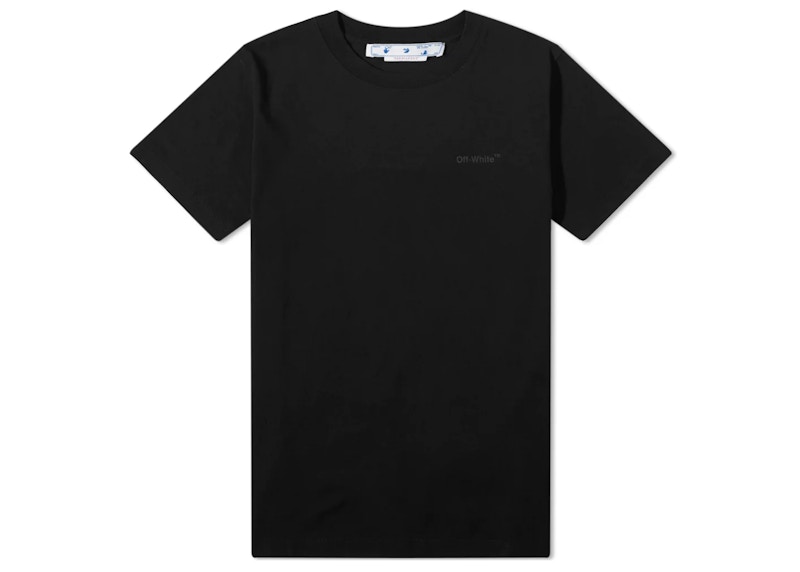 T-shirt Off-White T-Shirt Slim Diagonal Tab Svart | OMAA027C99JER0011010
