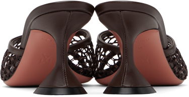 Skovård Amina Muaddi Amina Muaddi Lupita Net 70 Heeled Sandals Vit | LUPITA NET 70, 4