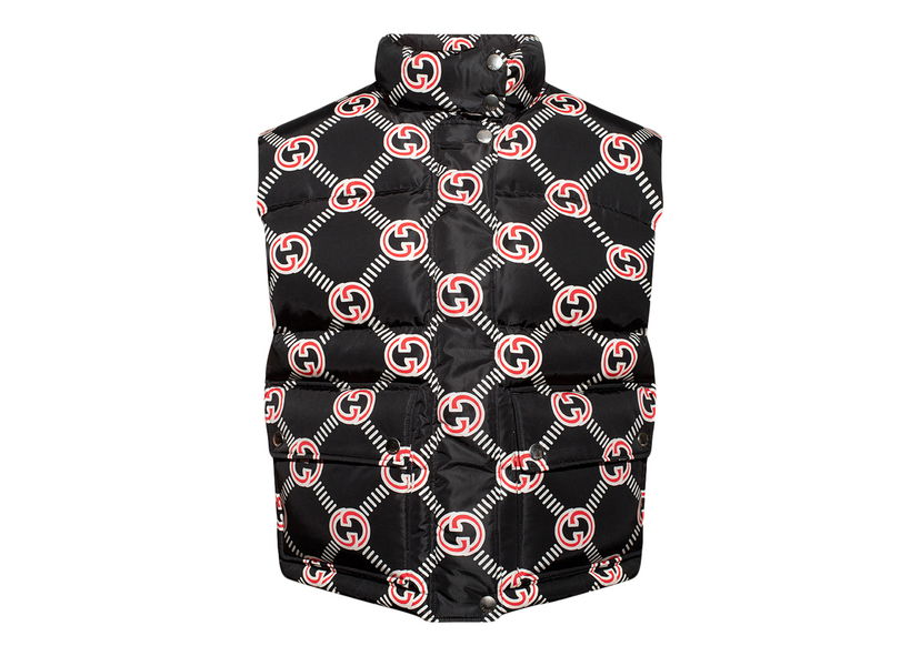 Väst Gucci Interlocking G Down Vest Black Svart | 665137 Z8AS4 1072