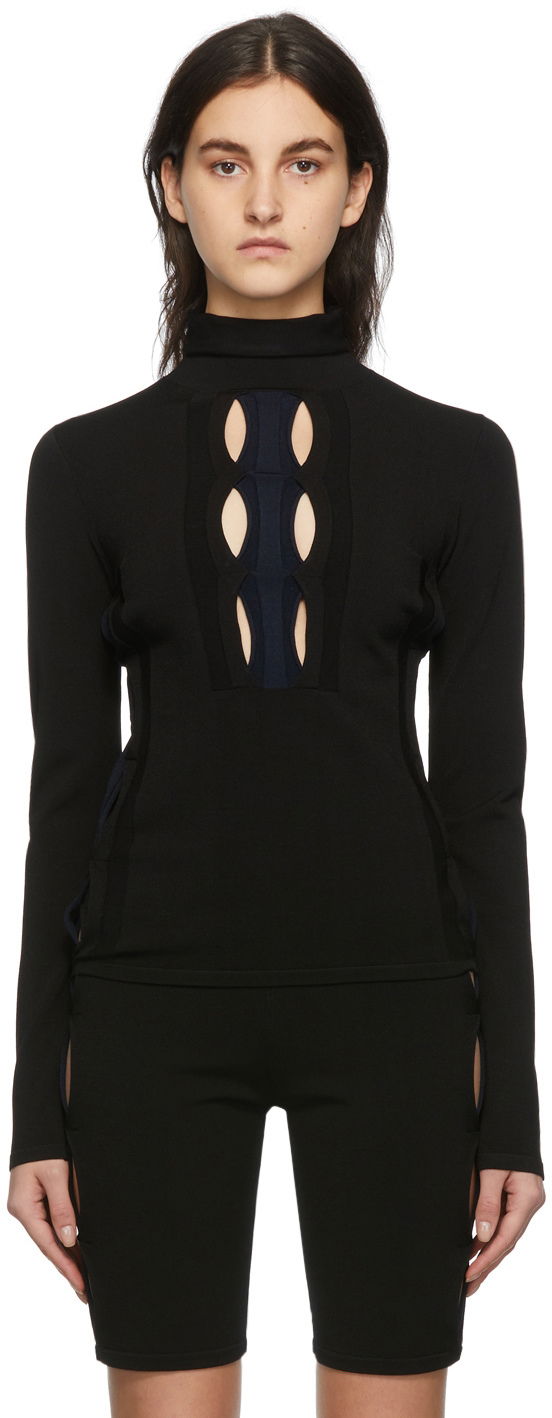 Sweater Dion Lee Double Hosiery Turtleneck Top Mörkblå | C7035R22