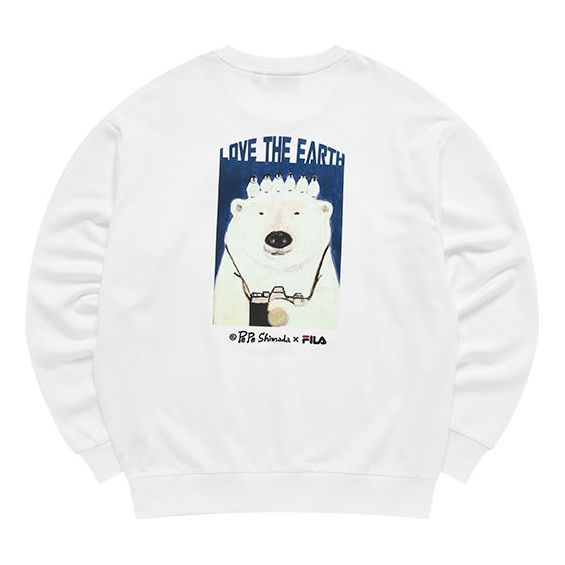 Sweatshirt FILA FILA x Pepe Shimada Cartoon Print Pullover Vit | F11M133297F-WT