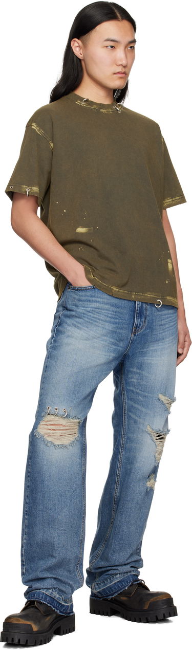 T-shirt We11done We11done Pierced T-Shirt Grön | WD-TT0-25-770-U-CH, 3