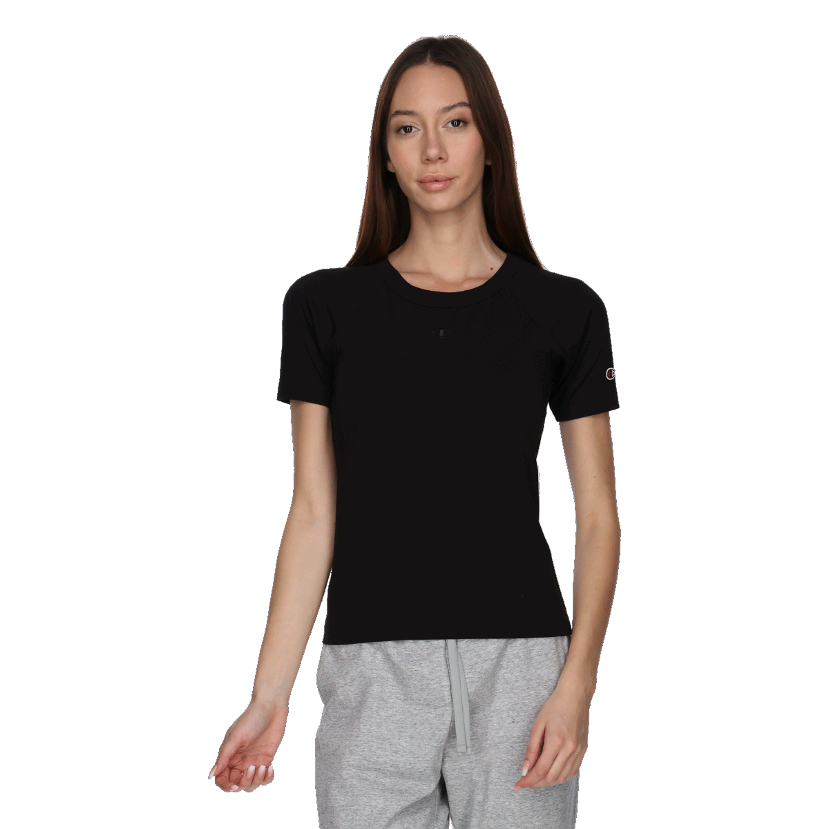 T-shirt Champion Short Sleeve Crew Neck T-Shirt Svart | 117601-KK001, 0