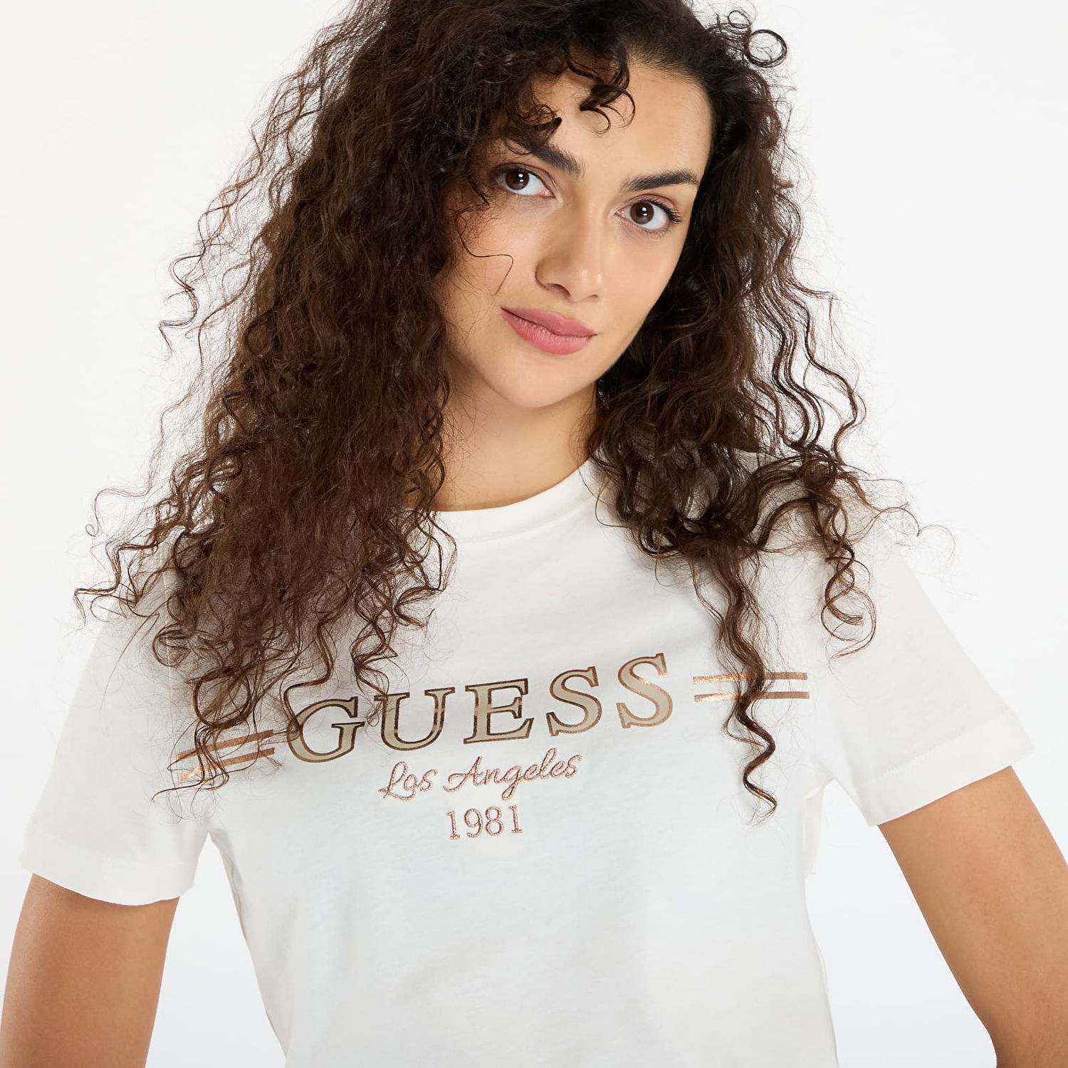 T-shirt GUESS Bibia Short Sleeve T-shirt Vit | V5BI15KA260-G1O6, 1