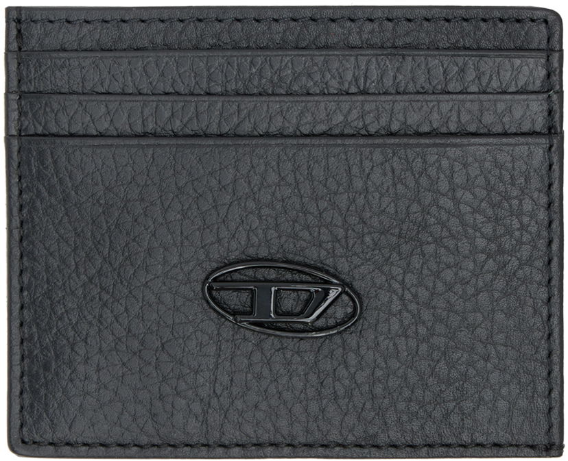 Plånbok Diesel Diesel Grained Leather Card Holder Svart | X09018 P0685