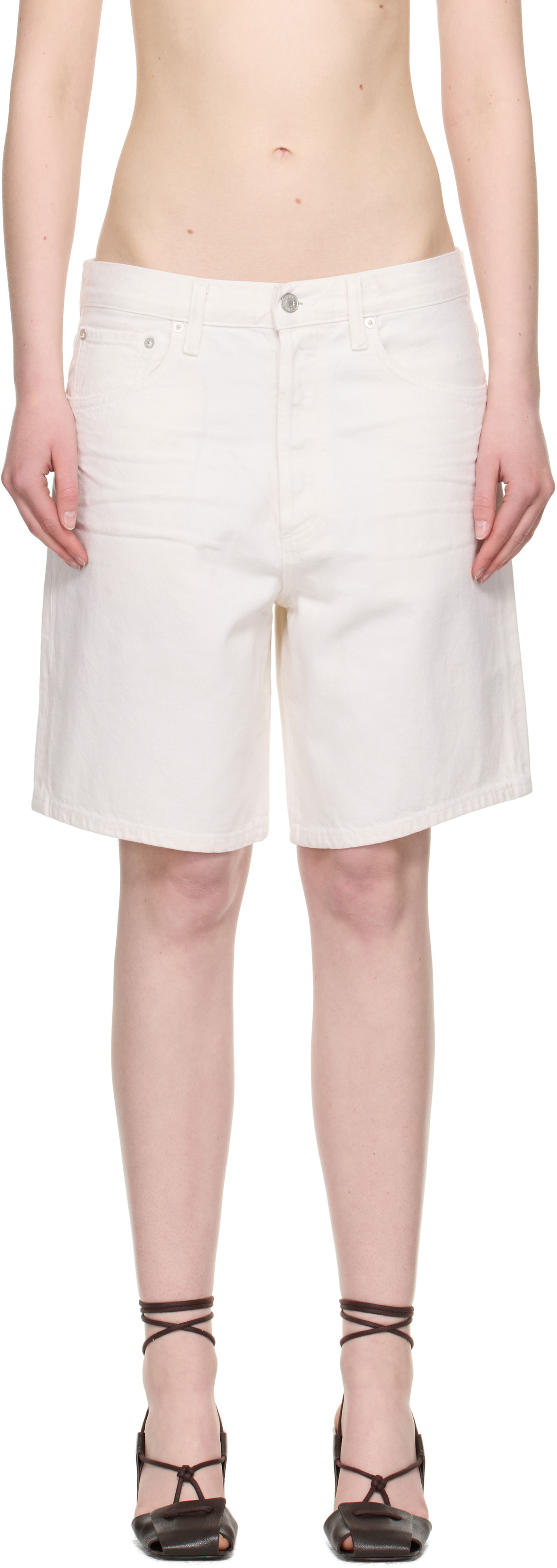 Shorts AGOLDE AGOLDE Indra Denim Shorts Vit | A222-1183, 0