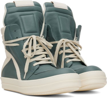 Sneakers och skor Rick Owens Rick Owens Hollywood Geobasket Grön | RU01E5894 LCO, 3