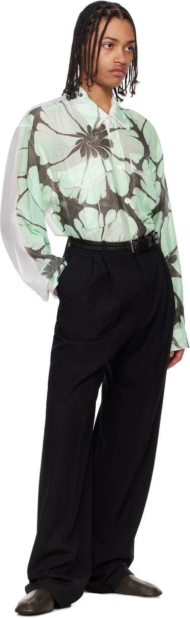 Skjorta Dries Van Noten Dries Van Noten Floral-Print Sheer Shirt Grön | 251-020723-1197, 4