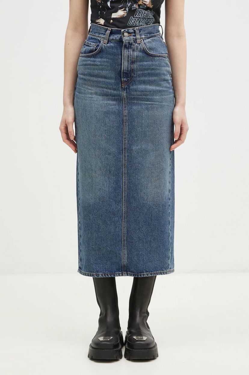 Kjol Fiorucci Denim Midi Skirt Blå | W01FPDSK176DN01DN02