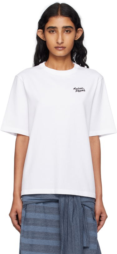 T-shirt MAISON KITSUNÉ Maison Kitsuné Handwriting Comfort T-Shirt Vit | PW00114KJ0119, 0
