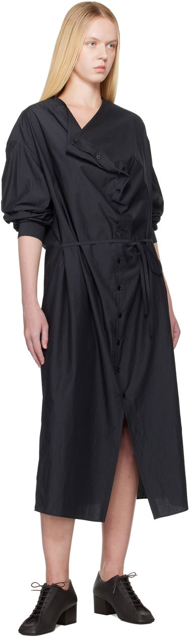 Klä LEMAIRE Lemaire Soft Collar Midi Dress Svart | DR1099 LF1399, 3
