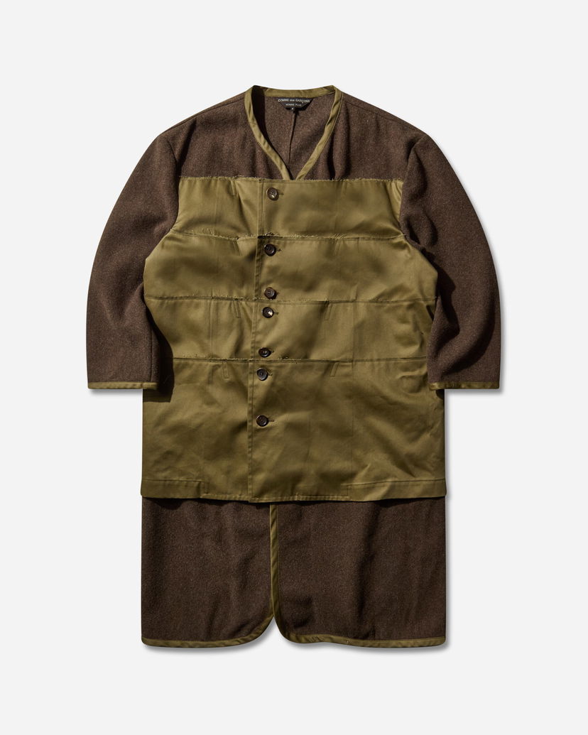 Rockar Comme des Garçons Wool Paneled Liner Coat Flerfärgad | PP-C008-W25 1