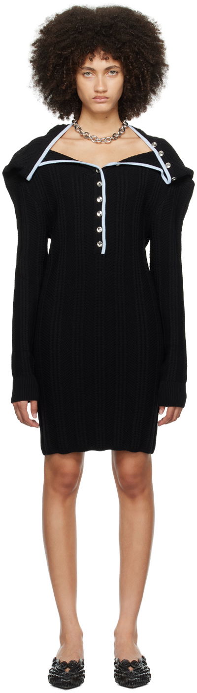 Klä Y/PROJECT Black Ruffle Necklace Minidress Svart | WMDRESS41-S25