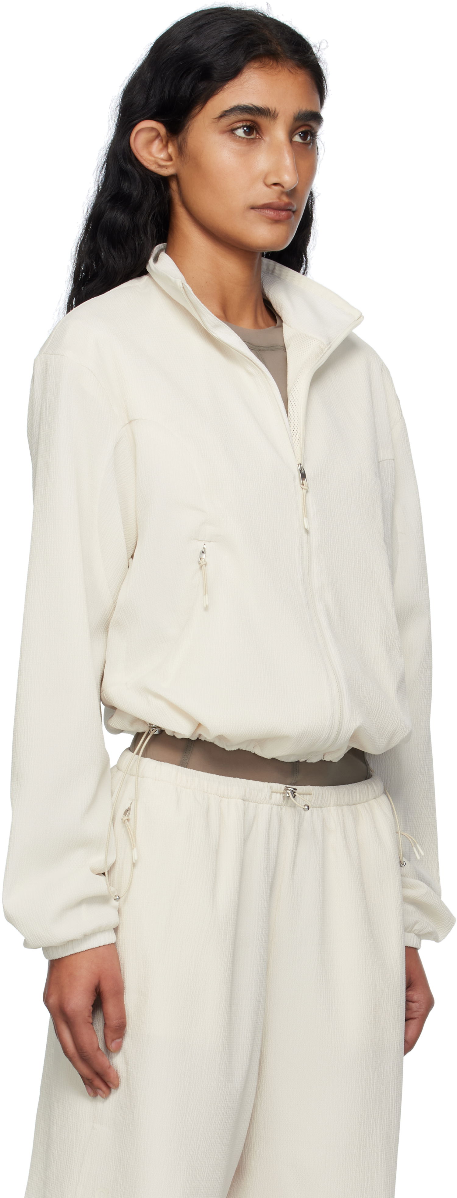 Jacka On Running Zendaya Edition Cropped Track Jacket Vit | 1WF31103504, 1