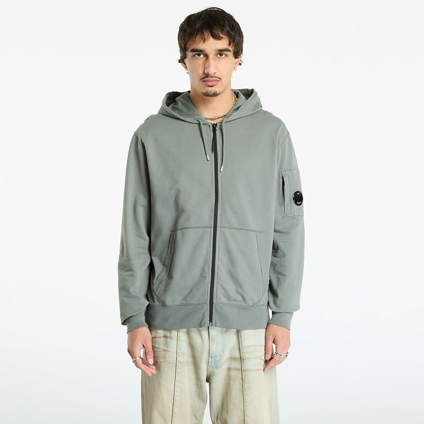 Sweatshirt C.P. Company C.P. Company Light Fleece Hooded Full Zip Sweatshirt Grå | 19CMSS712A002246G-921