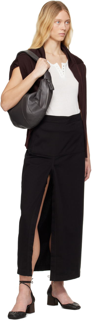 Kjol LEMAIRE Lemaire Slit Midi Denim Skirt Svart | SK1046 LD1028, 3