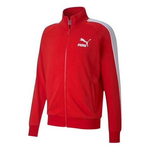 Jacka Puma Iconic T7 Track Knit Jacket Röd | 599331-11
