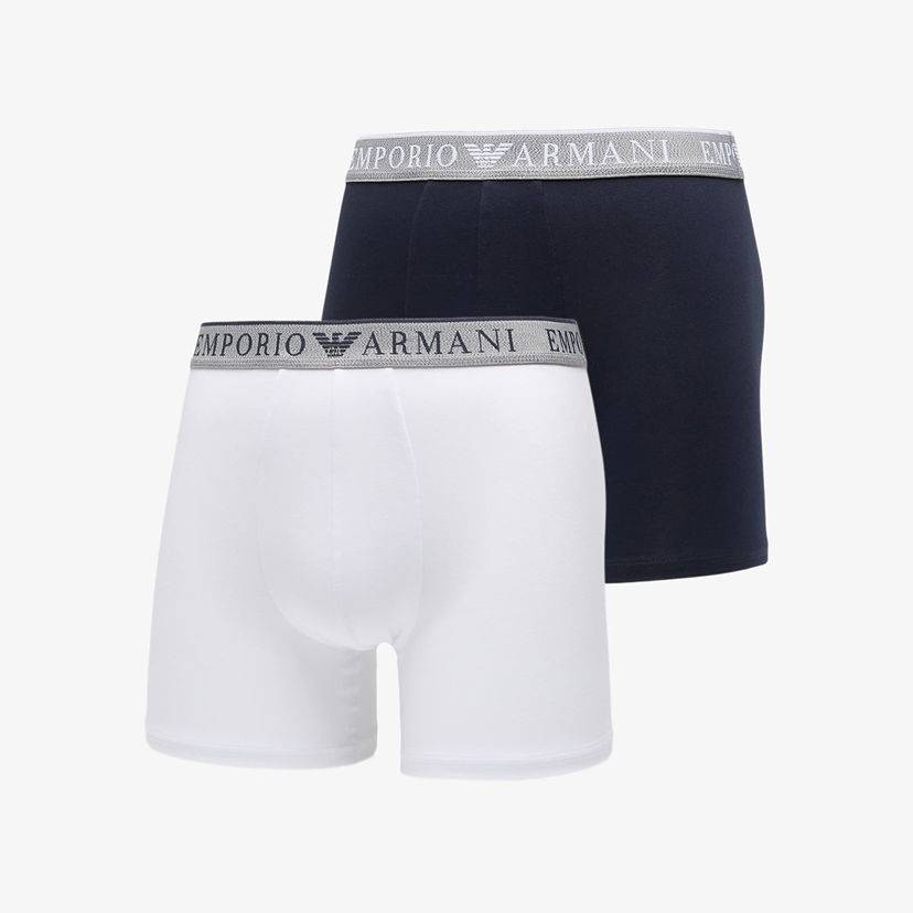 Boxare Emporio Armani Emporio Armani Two-Pack Boxer Trunks Vit | EM000255AF10776MB088
