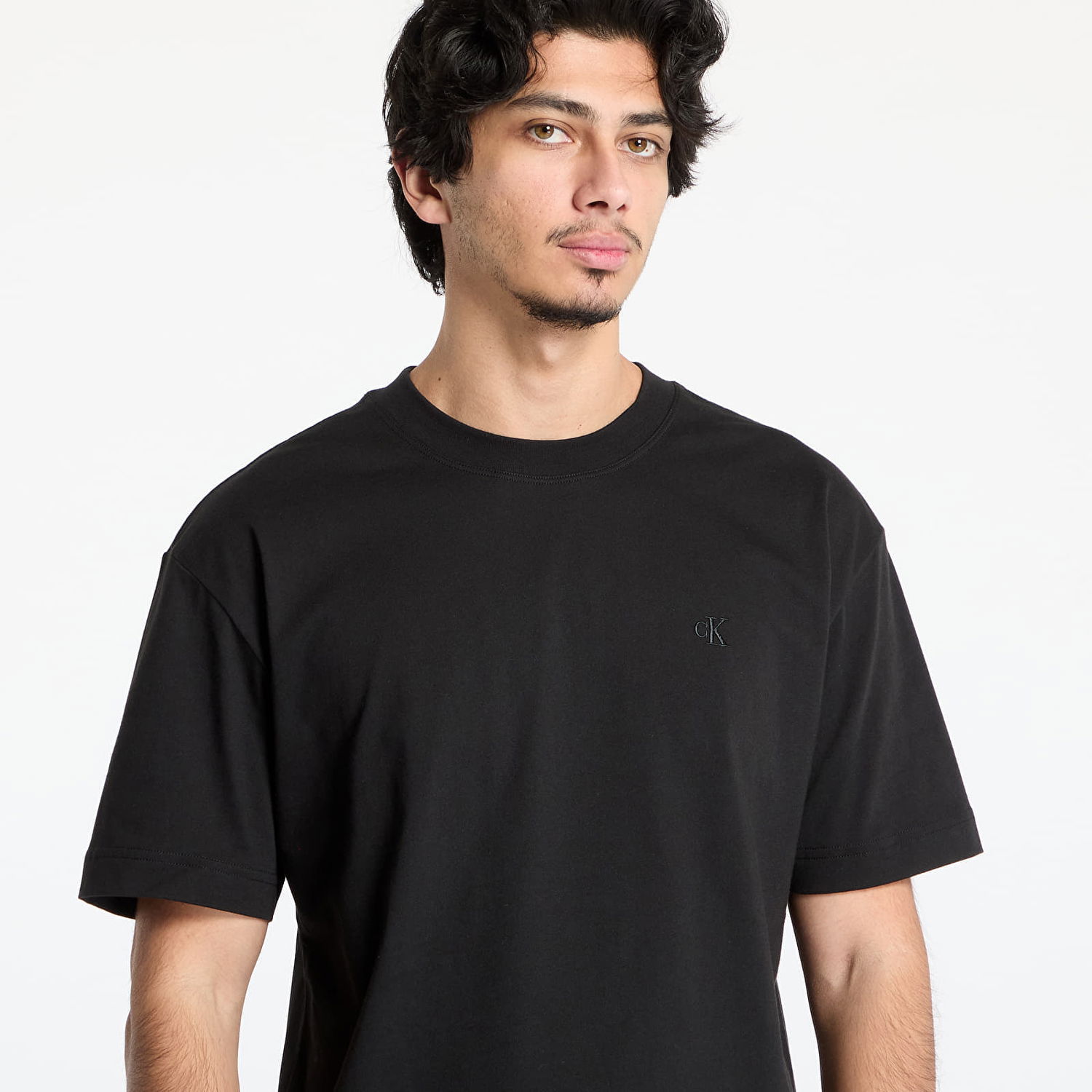 T-shirt CALVIN KLEIN Calvin Klein Jeans Soft Layered Monogram T-Shirt Svart | J30J327089 BEH, 1