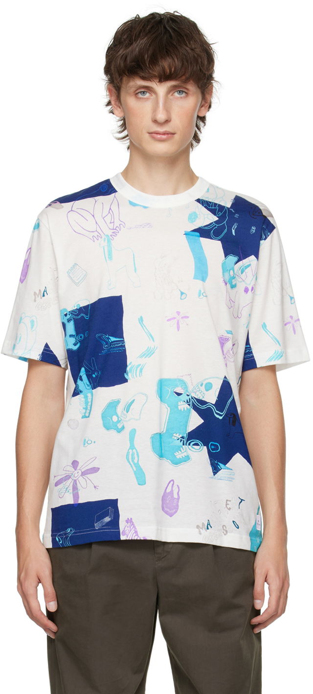 T-shirt Paul Smith PS Paul Smith Mag Obsessions Graphic T-Shirt Vit | M2R-220X-L21855