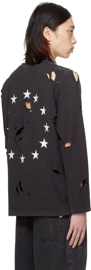 T-shirt Études Études Spirit Europa Destroyed Long Sleeve T-Shirt Svart | E24MM180A00895, 2