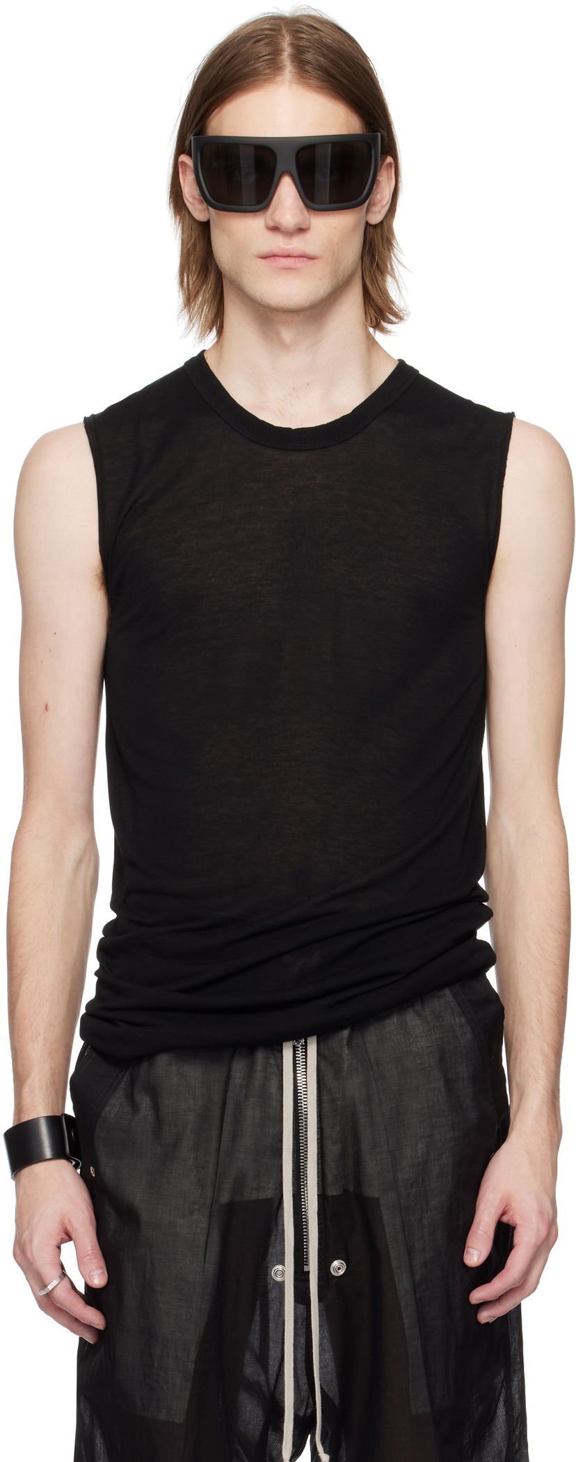 Linne Rick Owens Rick Owens Hollywood Tank Top Svart | RR01E5152 UC