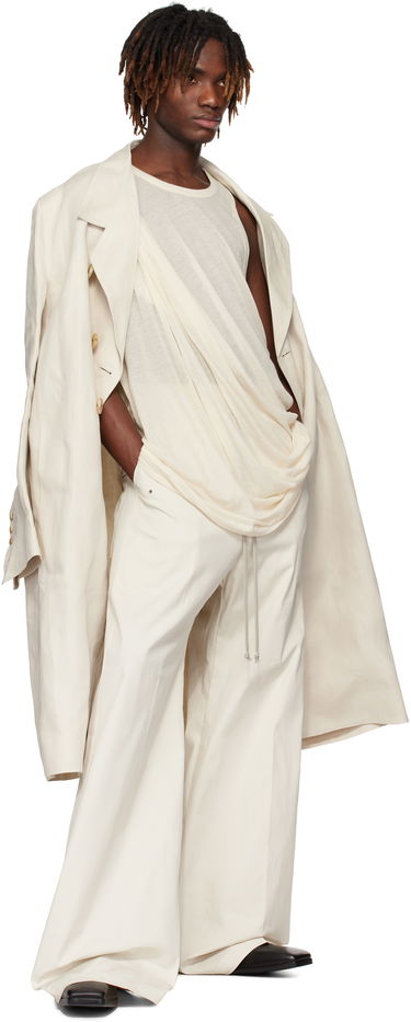 Linne Rick Owens Rick Owens Hollywood Anthem Draped Tank Top Vit | RU01E5152 UC, 3