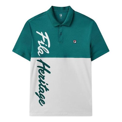 Polotröja FILA Heritage Contrasting Colors Short Sleeve Polo Shirt Grön | A11M123153F-GN