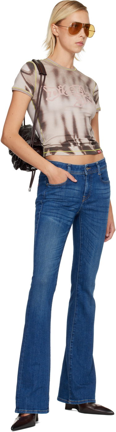 Crop top Diesel Grafi Printed Short Sleeve Slim Cropped T-shirt with Contrast Stitching Flerfärgad | A21771 0EPCP, 3