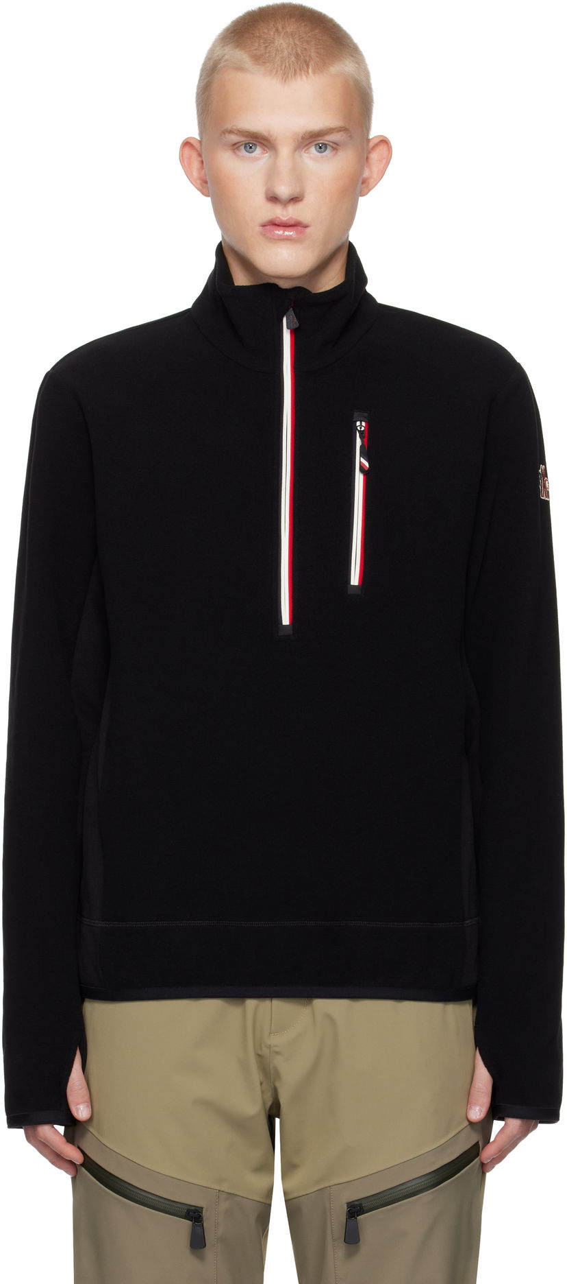 Jacka Moncler Maglia Lupetto Con Zip Jacket Svart | J20978G0003080093