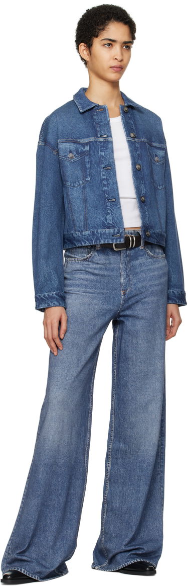 Jacka rag & bone Rag & Bone Miramar Fleece Trucker Jacket Blå | WCW24H40038203, 3