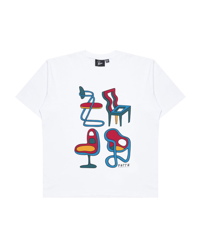 T-shirt By Parra Parra Unreasonable Chairs T-Shirt Vit | 53305