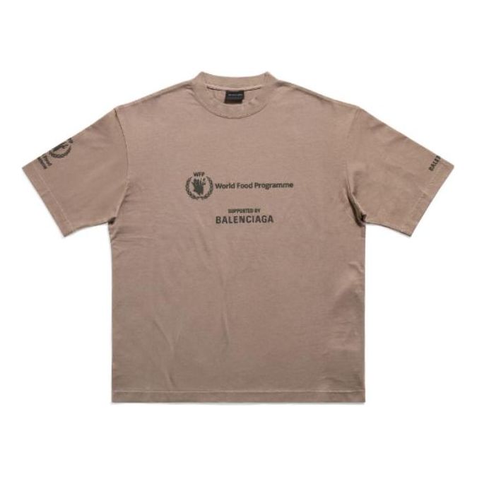 T-shirt Balenciaga WFP Medium Fit T-Shirt Brun | 612966TMVL27761