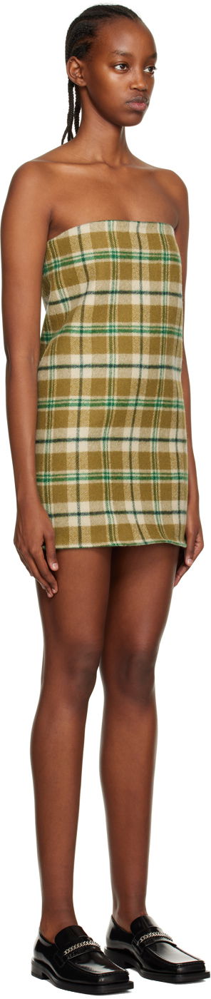 Klä We11done We11done Plaid Strapless Mini Dress Brun | WD-OP3-22-219-W-KK, 1