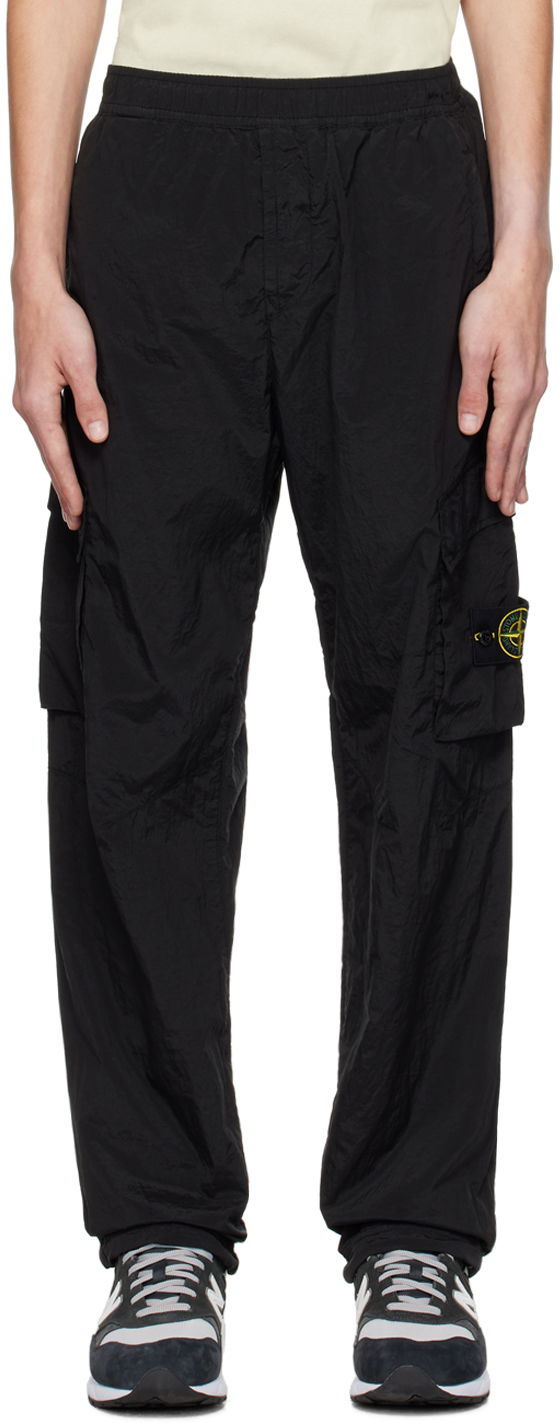 Kläder Stone Island Loose-Fit Cargo Pants Svart | 791531019