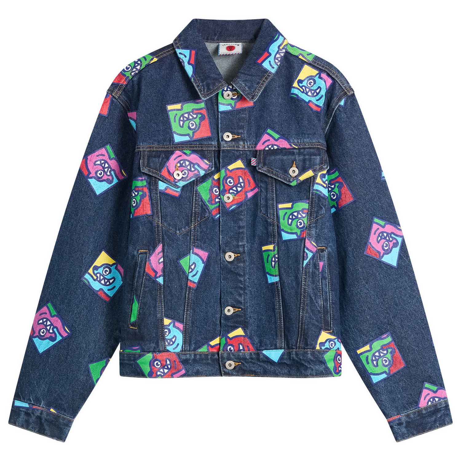 Jacka BBC IceCream ICECREAM Running Dog Tile Trucker Jacket Blå | ICD25374-IND, 1