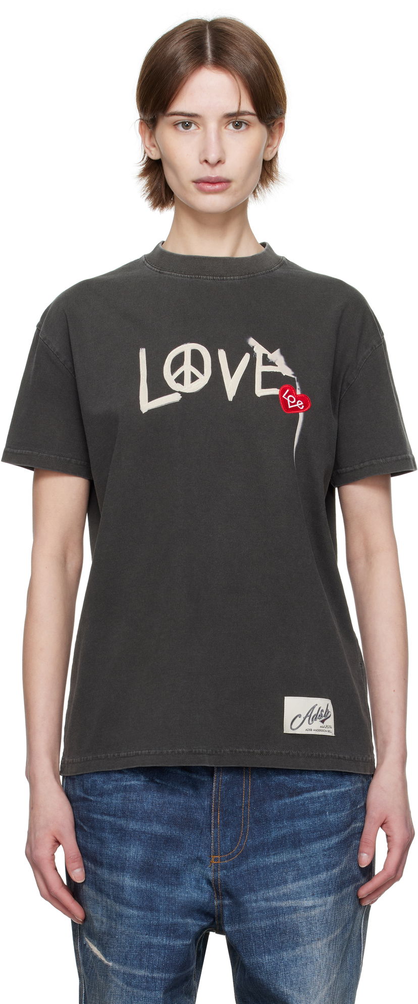 T-shirt Andersson Bell Andersson Bell 'Love' Graphic Tee Grå | atb1252u