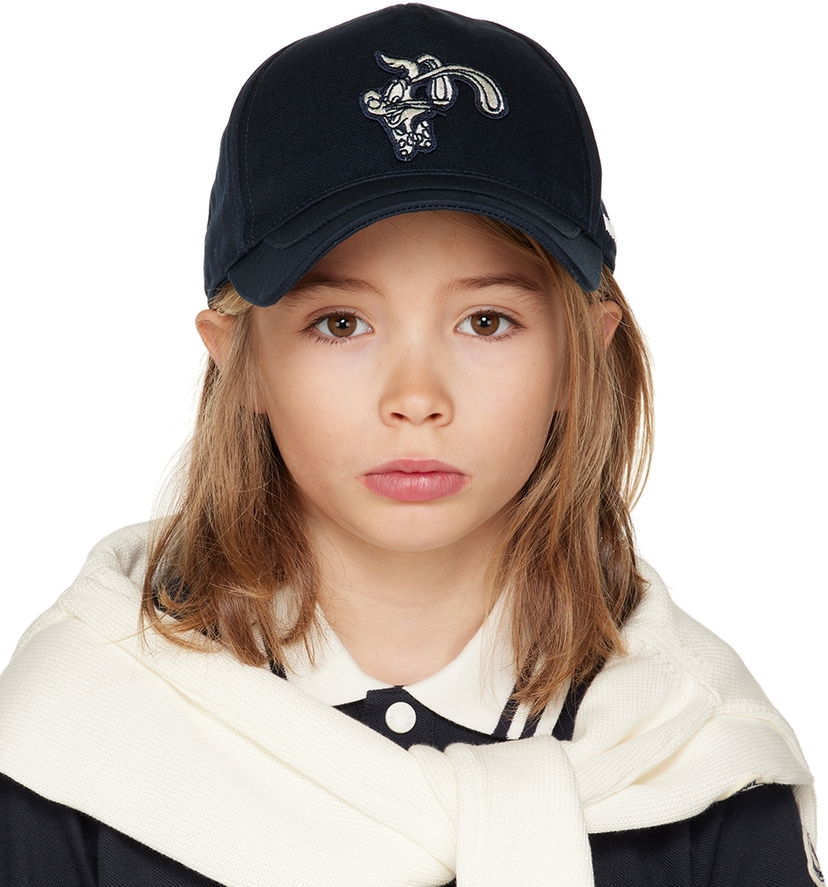 Keps Moncler Moncler Enfant Embroidered Baseball Cap Mörkblå | 954 3B00012 0U082