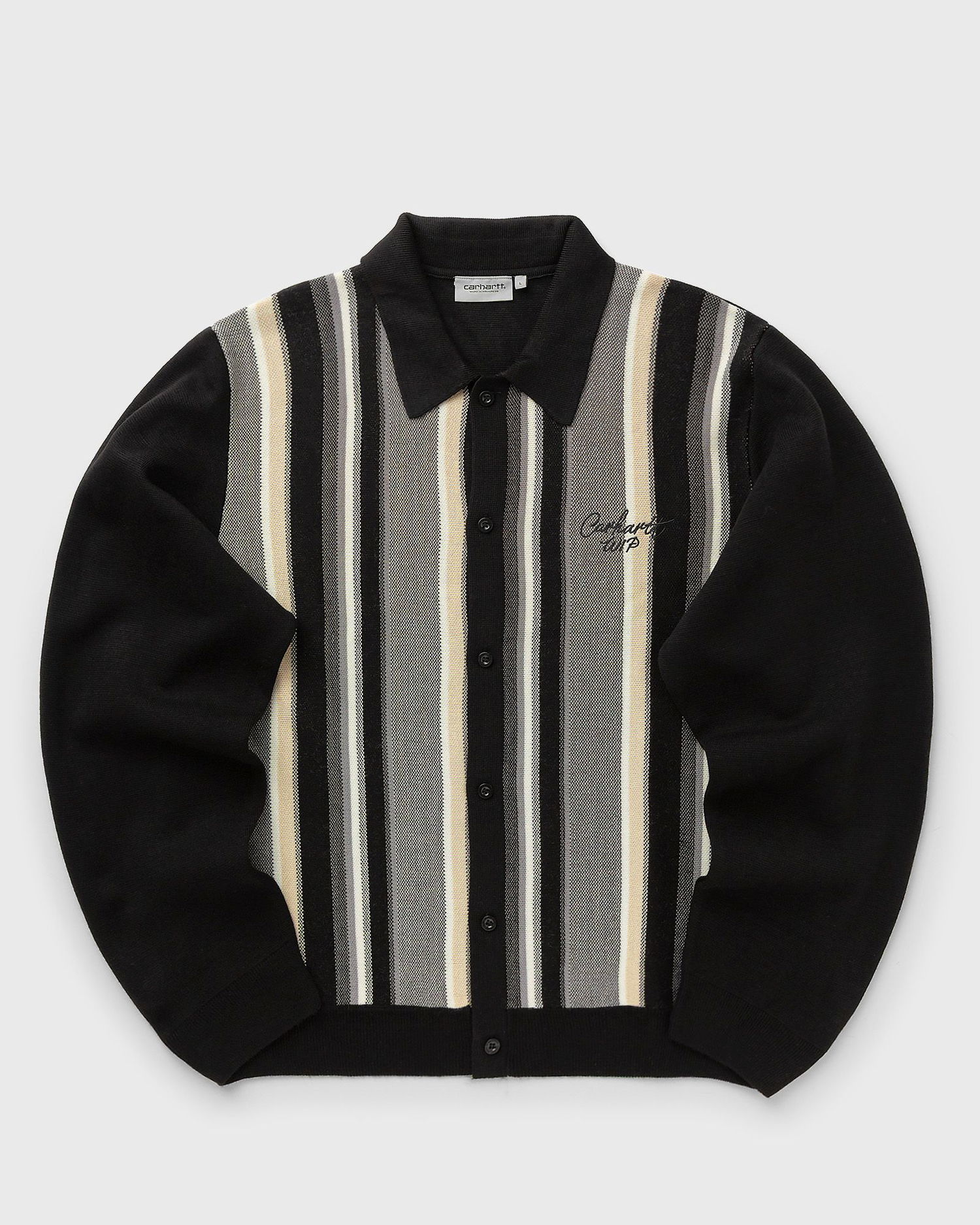 Sweater Carhartt WIP Striped Knit Cardigan Svart | I035397-3BA.XX, 0