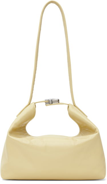 Handväska BY FAR Bea Creased Leather Shoulder Bag Beige | MWBSB052LL002BG032PL, 0