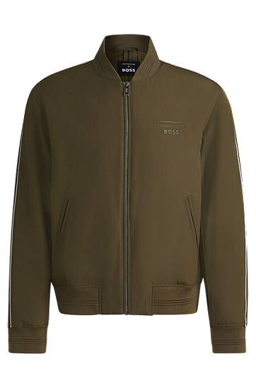 Bomberjacka BOSS Porsche x BOSS Canvas Jacket with Stripes Grön | 50532471