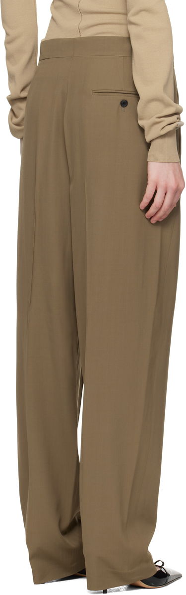 Byxor FERRAGAMO Ferragamo Inverted Pleats Trousers Grön | 782662, 2