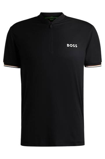 Polotröja BOSS Slim-Fit Active Polo Shirt with UV Protection Svart | 50539093